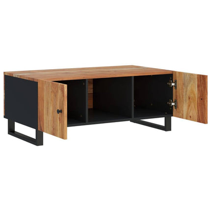 Couchtisch 100X54X40 Cm Massivholz Akazie & Holzwerkstoff