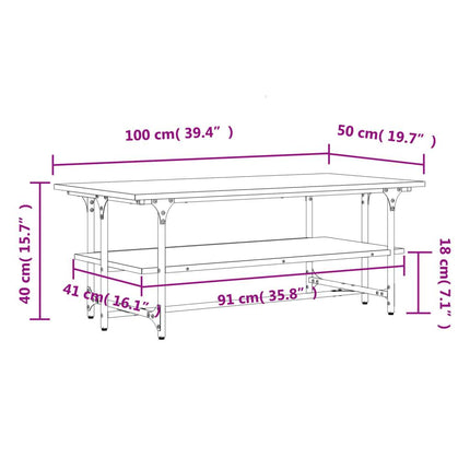 Couchtisch 100X50X40 Cm Holzwerkstoff