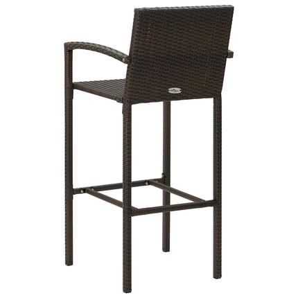 Barhocker 2 Stk. Poly Rattan