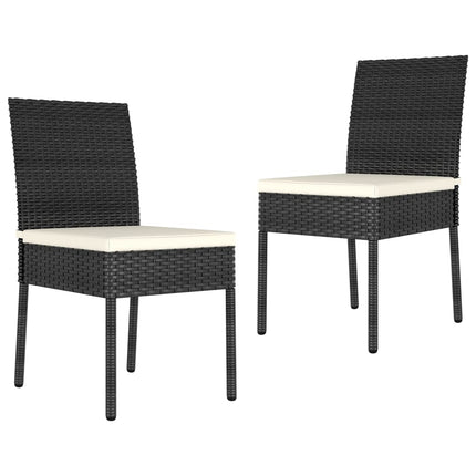 Garten-Essstühle 2 Stk. Poly Rattan