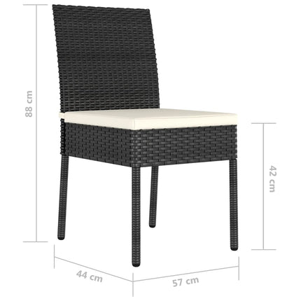 Garten-Essstühle 2 Stk. Poly Rattan