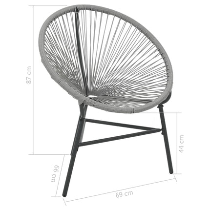 Garten-Mondstuhl Poly-Rattan