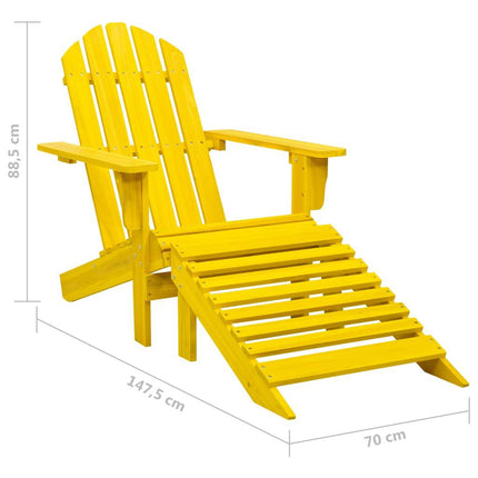 Adirondack-Gartenstuhl Mit Fußteil Massivholz Tanne