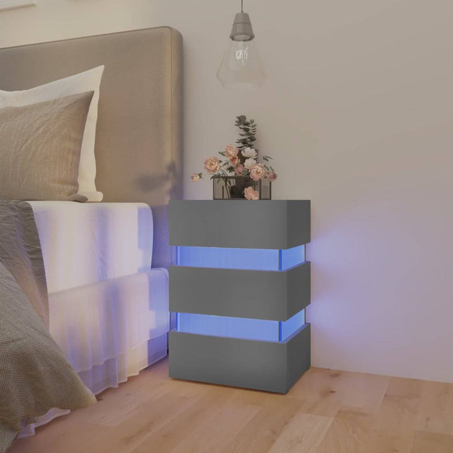 Led-Nachttisch 45X35X67 Cm Holzwerkstoff