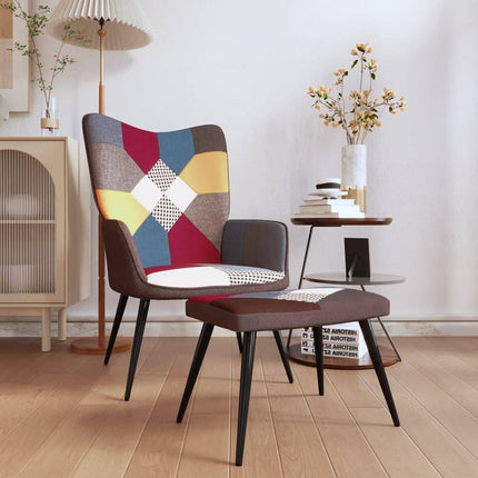 Relaxsessel Mit Hocker Patchwork Stoff