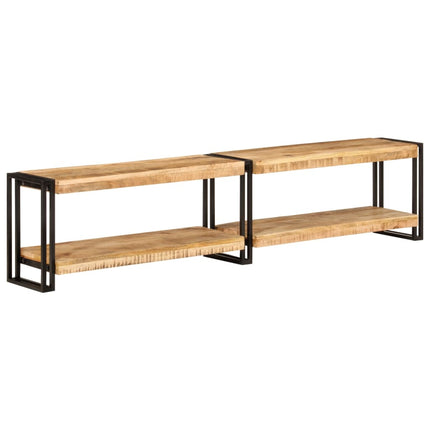 Tv-Schrank 90X30X40 Cm Massivholz Mango Schwarz