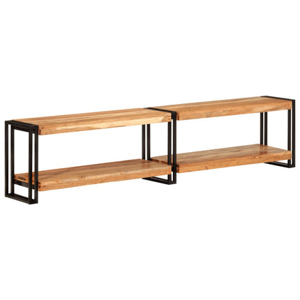 Tv-Schrank 90X30X40 Cm Massivholz Mango Schwarz