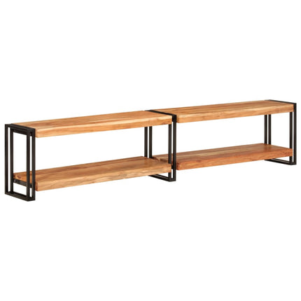 Tv-Schrank 90X30X40 Cm Massivholz Mango Schwarz