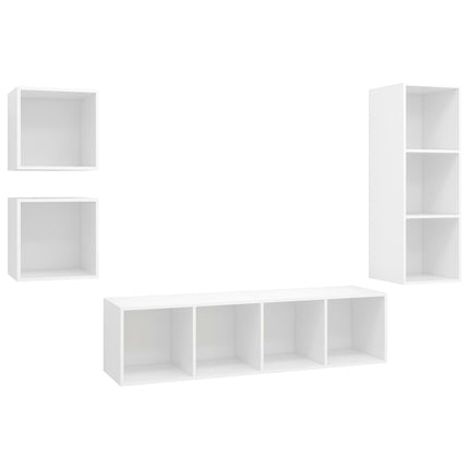 4-Tlg. Tv-Schrank-Set Holzwerkstoff